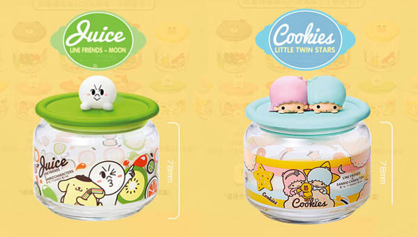 Transparent Color Glass Storage Jar Plastic Toy Figures Sell In HongKong 7 - 11 Store For Collection