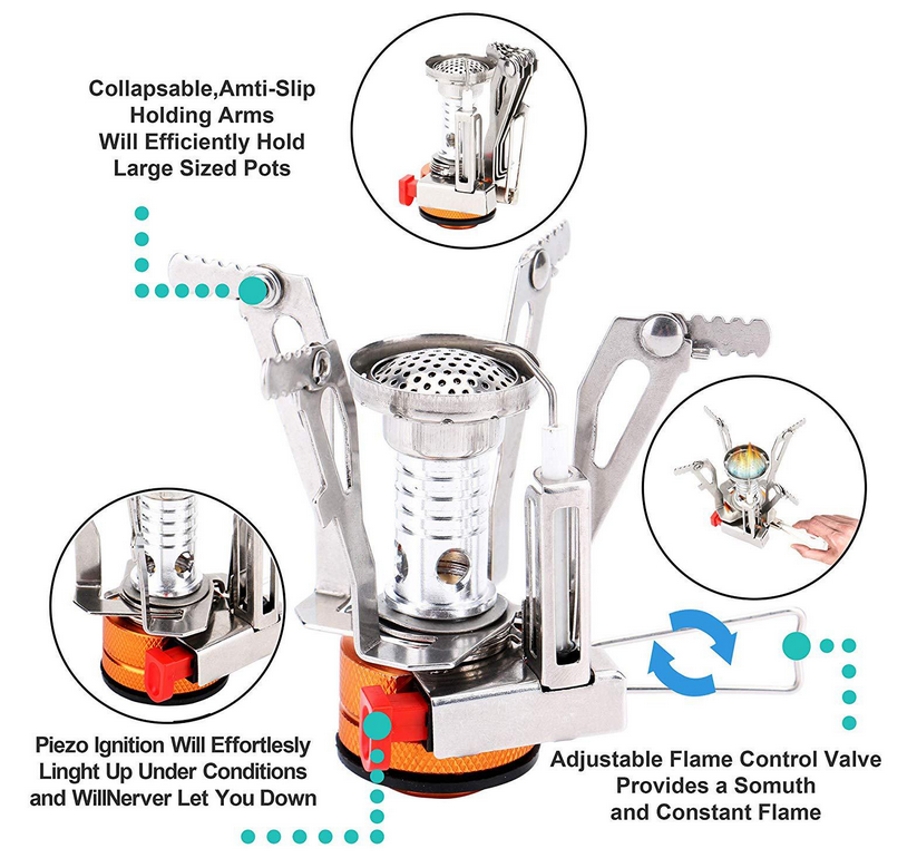 Electronic Ignition 3500W Outdoor Camping Gas Stove 18x7.5cm