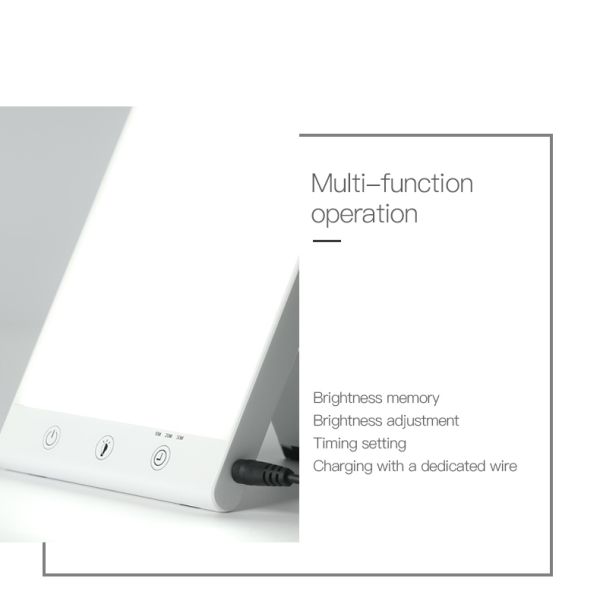 High Luminosity SAD Therapy Lamp for Seasonal Affect Disorder with 3 Different Intensity Levels and UV Free GK-GQ-L1