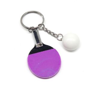 China Charms 3d Metal Personalized Keychain Gifts Table Tennis Ball Keychain wholesale