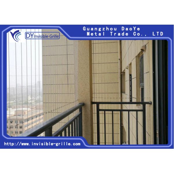 Durable Anti Rust Balcony Invisible Grille Safety Stainless Steel Material