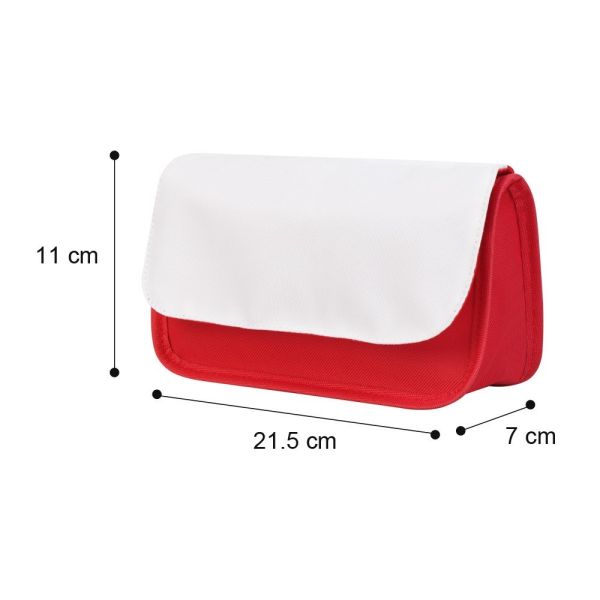 Canvas Blank Sublimation Makeup Bag Detachable Flap DIY Custom Logo Print Pencil Cosmetic Bags