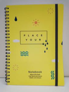 China Yellow Color PVC Hard Cover Spiral Notebook Printing For Promotional Gift wholesale