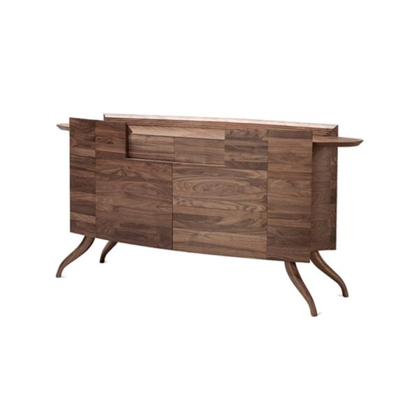 Quality Contemporary Solid Wood Cabinets , Dark Brown Modern Wood Sideboard for sale