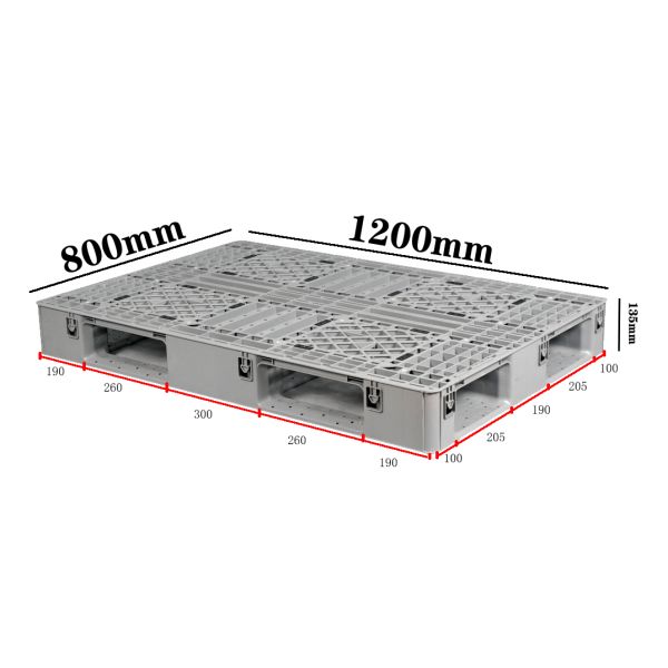 Inquiry for 1200*800*135mm Plastic Pallet from Customized Color Static Load 4 Ton