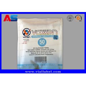China Aromasin  50 Tablets USP Sterilization Labels Pill Bottle Label Printing Printed On Aluminum Zip Lock Bags on sale China Aromasin  50 Tablets USP Sterilization Labels Pill Bottle Label Printing Printed On Aluminum Zip Lock Bags on sale