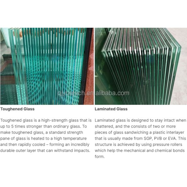10mm 12mm Outdoor Glass Balustrade Glass Railing for Balcony Swimming Pool Industrial Grade