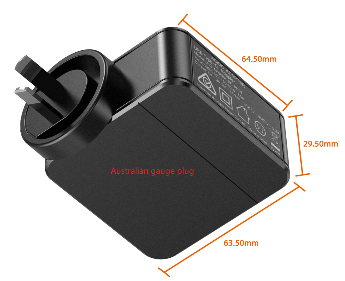 Mobile Phones 65W PD Fast Charger Lightweight Portable High Speed For Tablet