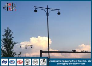 China ISO RAL Powder Coated Street Light Poles , Polygonal Outside Light Pole wholesale
