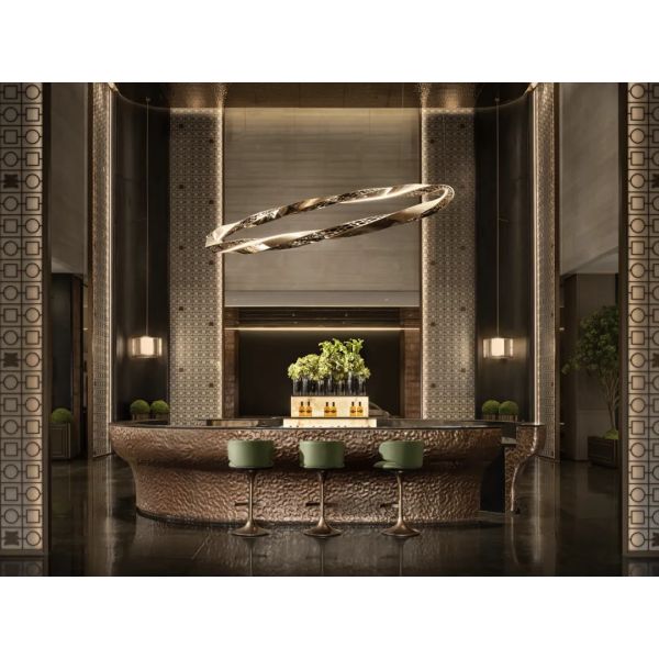 Melting Clock Art Creation Metal Sculpture With Ceiling Hanging Design For Hotel