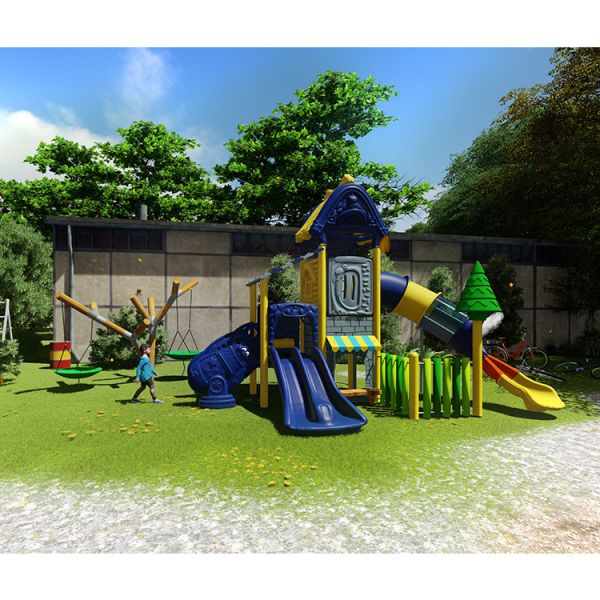 Indoor Galvanized Steel Pipe Outdoor Plastic Slide For Kids