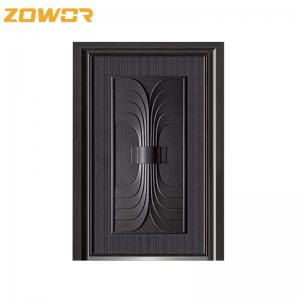 China Residential American Metal Entry Doors Design Steel Front Wrought Iron Exterior Door wholesale