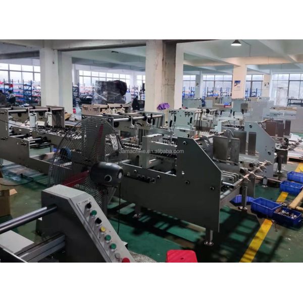 Box Folding and Gluing Machine with 380V Voltage Box Unfolded Size width 120mm-500mm