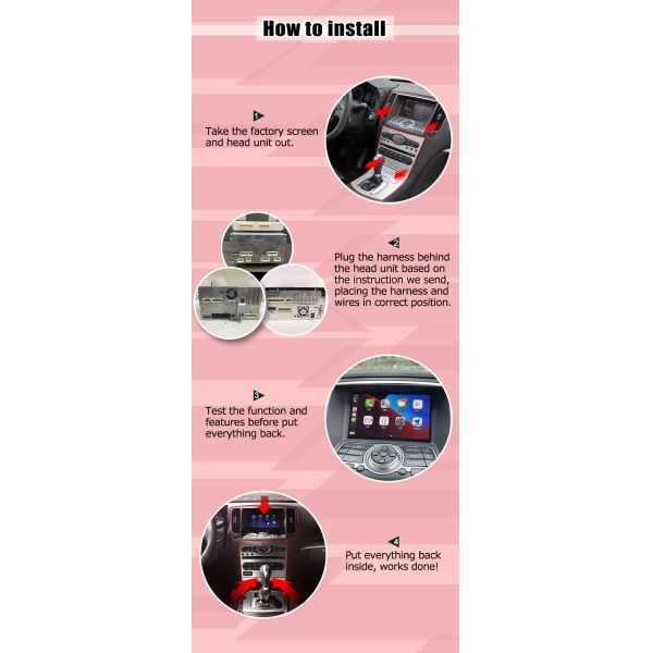 Infiniti Q70 M35 M35h M45 Nissan Fuga Android carplay multi finger touch upgrade