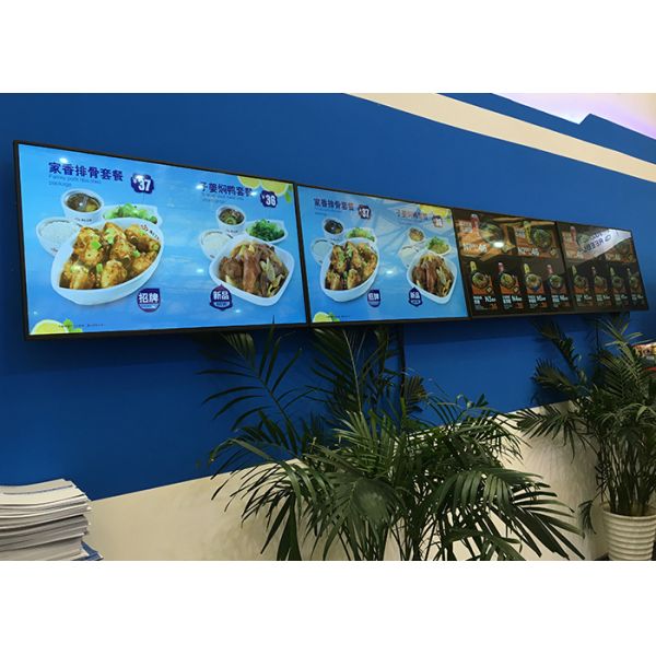 Free Standing 3840X2160 LCD Digital Signage 43 Inch Digital Signage Restaurant Menu