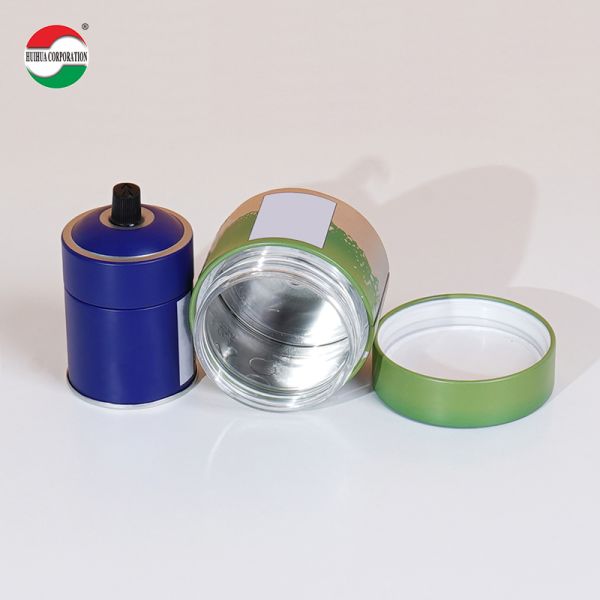 Tinplate Composite Cans Eco Friendly Cylinder Plastic Tube Round Packaging Box For Food