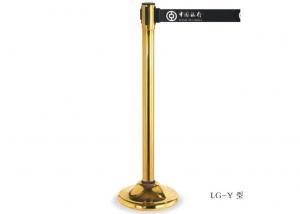 China Stainless Steel Railing Stand Silver/Golden Crowd Control Stanchion with Tabby Retractable Belt Rust-Resistant wholesale