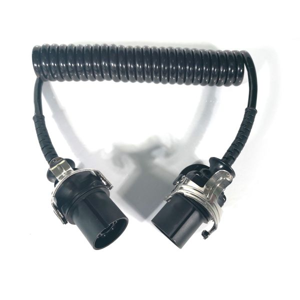 Electronic Coil Spring Trailer Cable 5 Pole Abs Material High Resilience