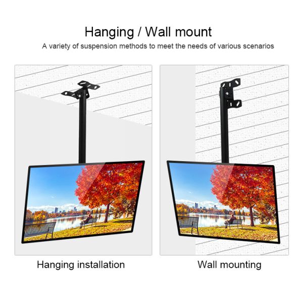 32 Inch Wifi Digital Signage Menu Board Android Ceiling / Roof Mount Remote Control