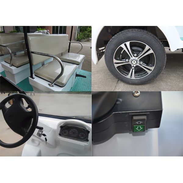 Yellow Plastic Bus Seats 4kw Electric Tourist Bus With 600kg Payload Good For Resort Using