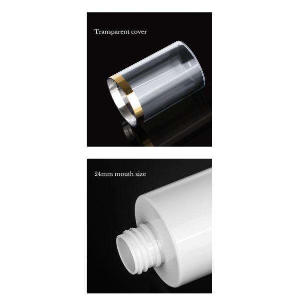 Hot Stamping Lotion Spray Pump Bottle Golden Cosmetic Bottle