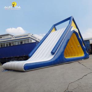 China Outdoor Party Inflatable Water Toys Floating Water Slide Climbing Wall Tower For Sea wholesale