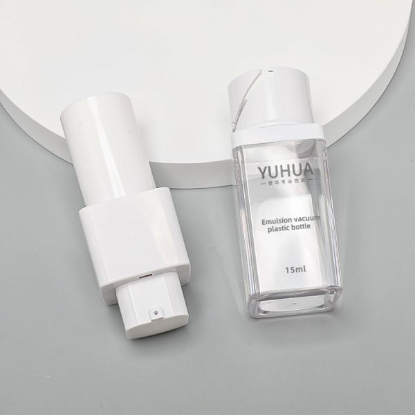 Transparent Airless Plastic Packaging Bottles 15ml 30ml 50ml