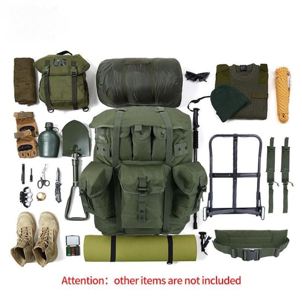 Iron Frame Olive Green Tactical Backpack For Outdoor Camping
