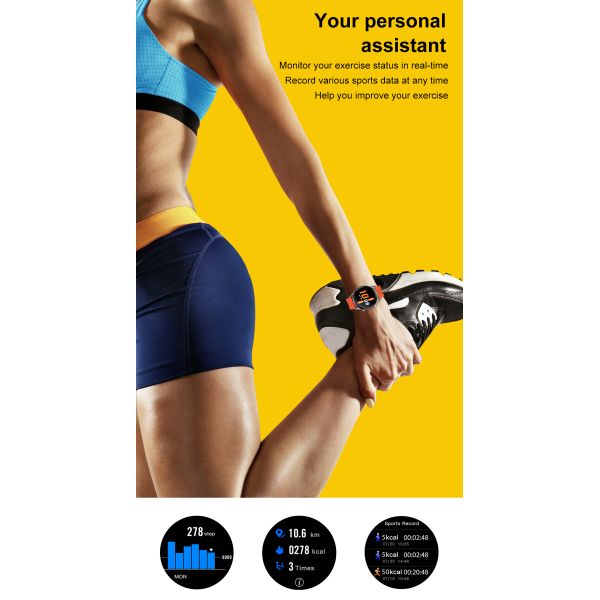 DT92 Smart Watch Women Men Call 1.3 Inch Touch Screen Retina Display Scree Round Charging Smartwatch 2020 PK L13 L16