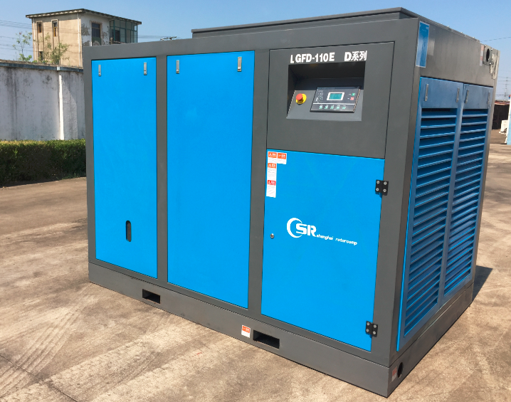 160kw air screw compressor german rotorcomp air end in TUV certificates, 5 years warranty