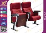University Classroom Fabric Cover Foldable Theatre Seating With ABS Tablet