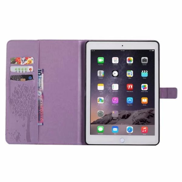 Luxury PU Leather 9.7-inch Apple iPad Pro 2016 Cases with Tree Embossed Folio Smart Stand Cover