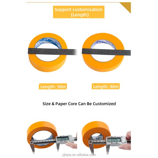 Automotive Painting Shield Protection Washi Masking Paper Tape with Custom Thickness