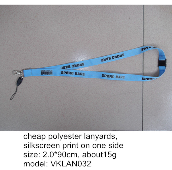 Cheap flat polyester lanyard with phone string, polyester mobile phone hanging lanyards,
