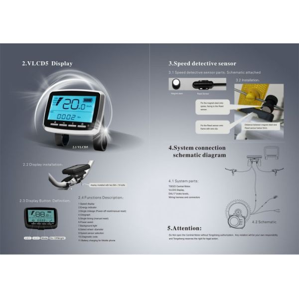 36v 350w Middle Centre Drive Motor E Bike Kit integrated Builit-in controller 13A