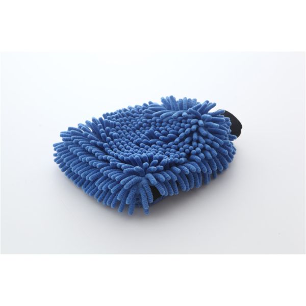 Blue color microfiber plush chenille car cleaning detailing house cleaning wash mitts/gloves