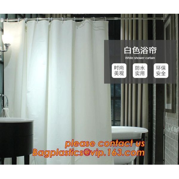 Custom Polyester Printing Shower Curtain, waterproof fireproof hook kids bathroom shower curtains, PEVA Shower curtain f