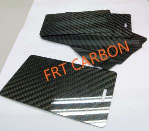 China Custom Cnc Cutting Carbon Fiber Sheet 0.25mm 0.5mm 1mm  56mm 78mm For Name Card Business Card Luggage Tag on sale