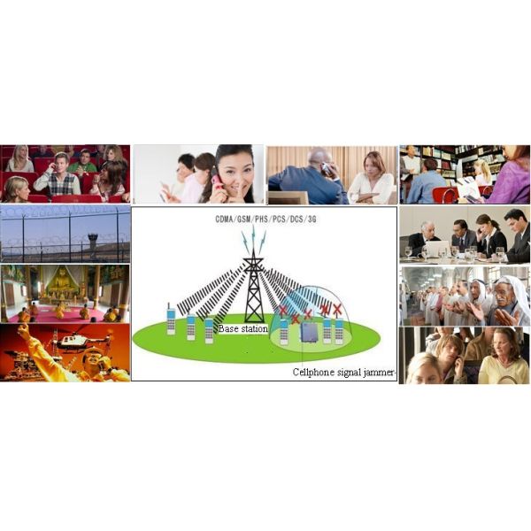 Bluetooth Wifi Anti GPS Signal Jammer Blocker For 3G / 4G Cellphone