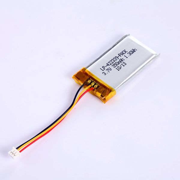 Mobile Wearable Devices Fast Charge Li-Pol Battery LP-422339-Pack 3.7V 350mAh Li Polymer Battery