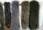Extra Large Raccoon Furry Necks Collars , Warm Dyed Winter Coat Replacement Fur
