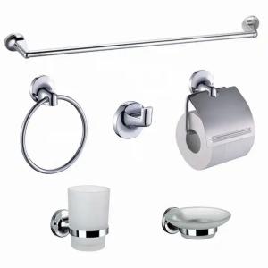 China Modern Sanitary Ware Set Zinc Alloy Chrome Bathroom Accessory wholesale