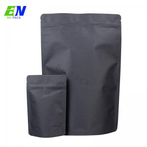China 100% Biodegradable No Printing Stock Brown Kraft Paper Pouch Food Grade Packaging Bag wholesale