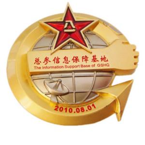China Stamping / Die Casting Custom Sports Medals , Antique Gold Custom Soccer Medals wholesale