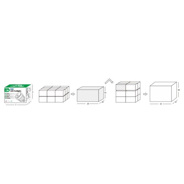 1W Outside Led Stair Night Lights Round Ring Tempered Glass Matte Cover / Lens