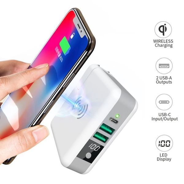 ABS PC 6700mAh QI Enable Devices Travel Charger Power Bank