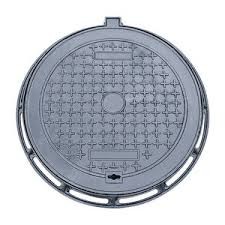 Heavy Duty Fiberglass Composite Manhole Cover , Round Square Recessed Manhole