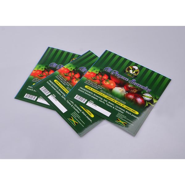 Personalized permanent self adheisve paper seasoning food container packaging labels