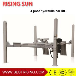 Buy cheap Runway type 4 post 220V pneumatic car lift for wheel alignment from wholesalers