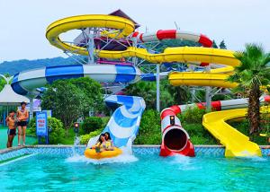 China Adult Construction Spiral Swimming Pool Slide Theme Park Water Slide 90 KW Power wholesale